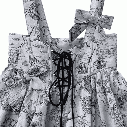 Bowknot Gray Clips Jacquard