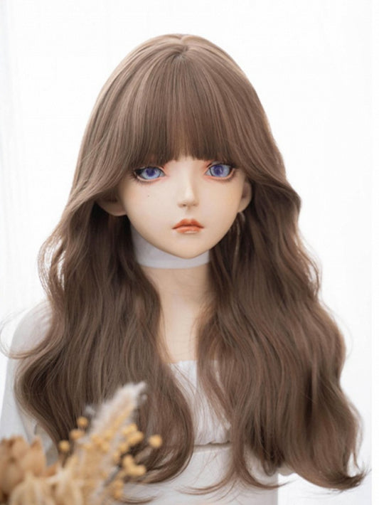 Length Wig Bnags Air Brown 62CM With Wavy