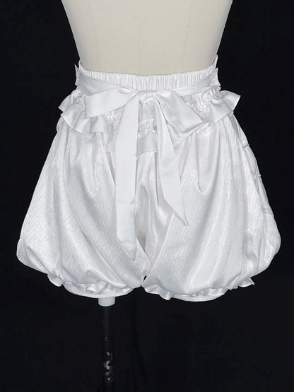 White Lolita Bloomer Prince Shorts High Ouji Boned Waist