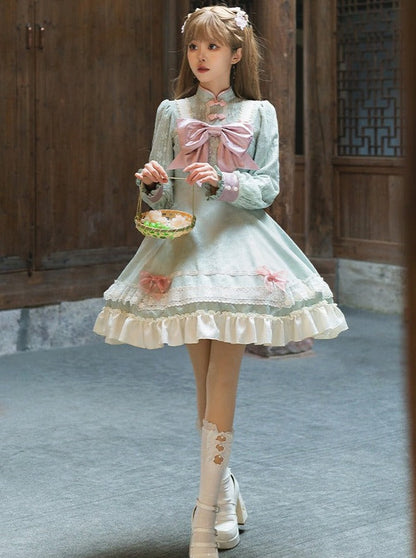 Girly Dress Bow Chinese Sweet