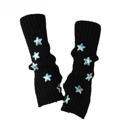 Gloves Decorated Black Star