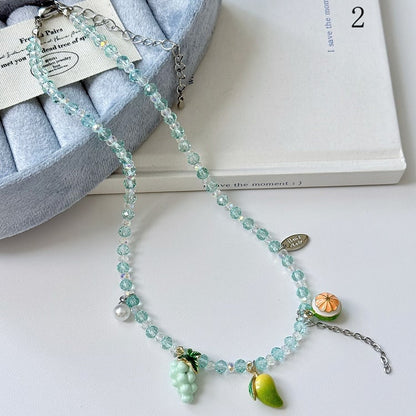 Beaded Necklace Fruit/Cookie 4 Bittersweet Pendant Options
