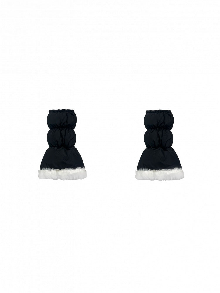 Jambières chaudes et moelleuses grises/blanches/noires