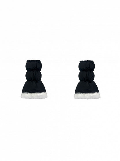 Jambières chaudes et moelleuses grises/blanches/noires