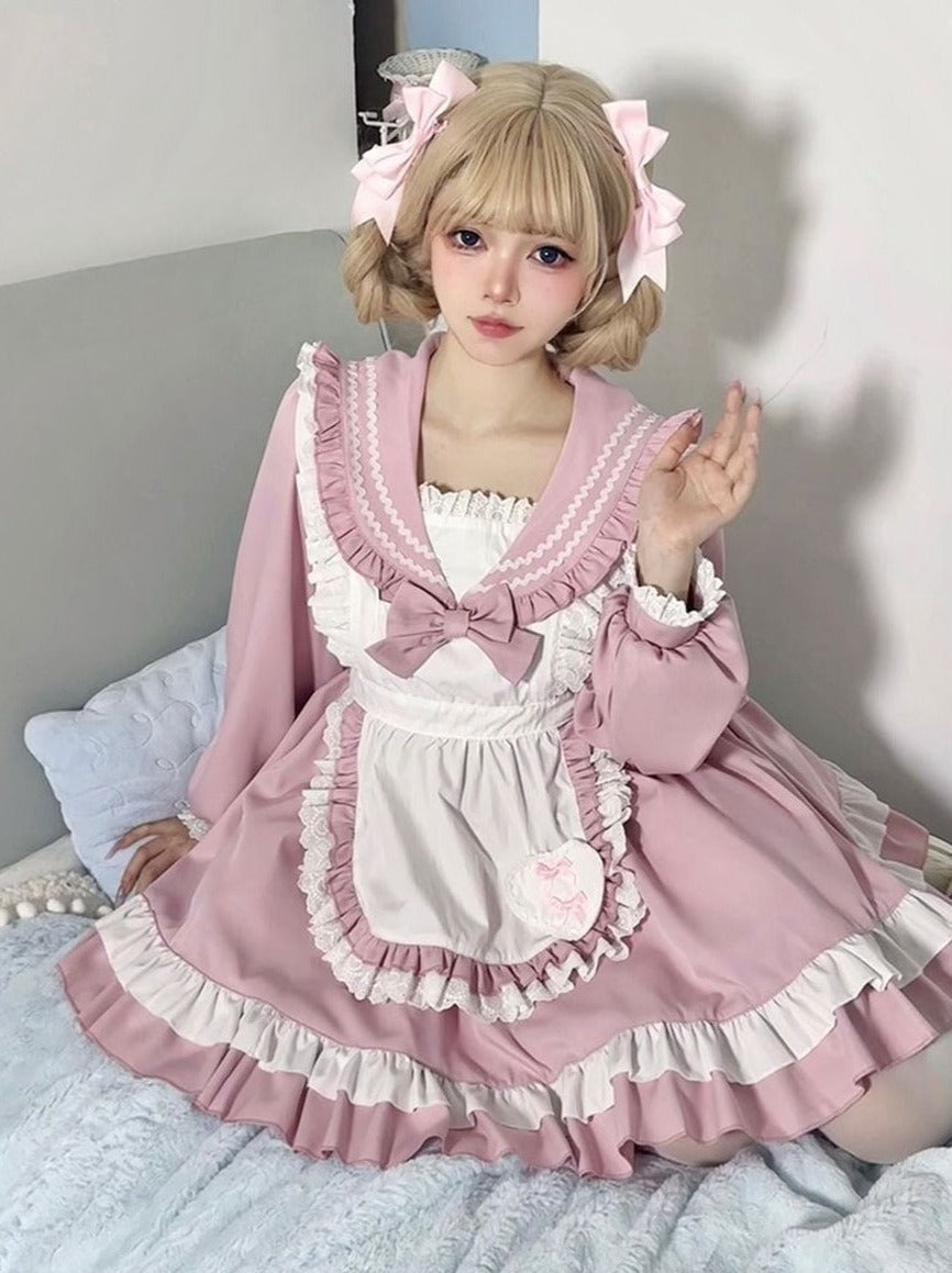 Robe de demoiselle d'honneur style marinière style collège lolita