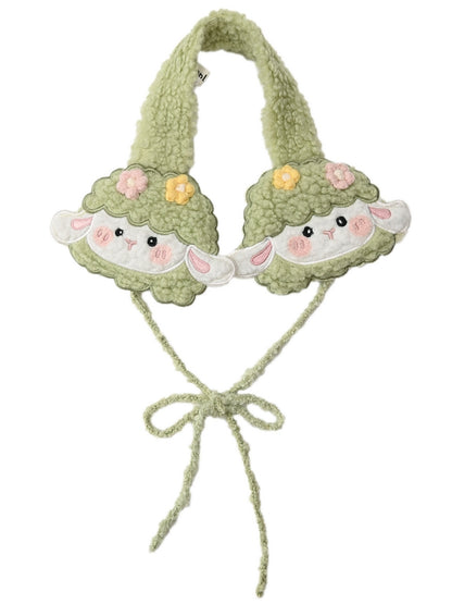 Green Cute Lamb Fleece Earmuffs