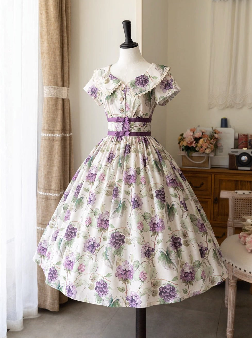 Mark Retro Lolita Flower Waist Dress