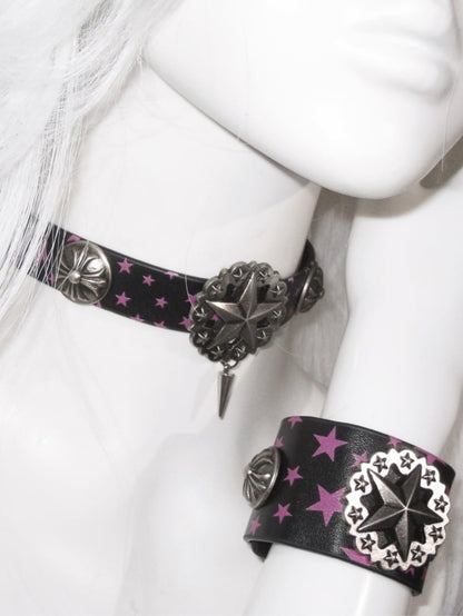 Star Stud Pendant Punk Choker