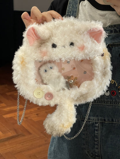 Ita Crossbody Lamb Kitty Cute Bag White