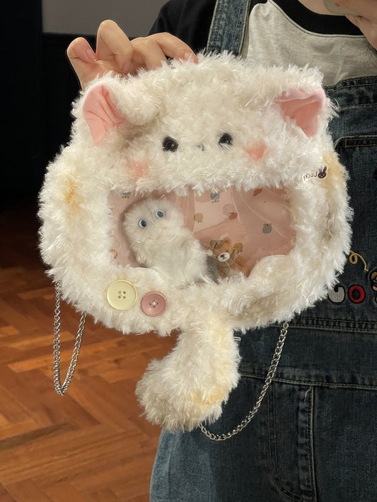 Ita Crossbody Lamb Kitty Cute Bag White