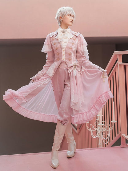Pink Sakura Fashion Cape Style Design Coat Ouji Prince