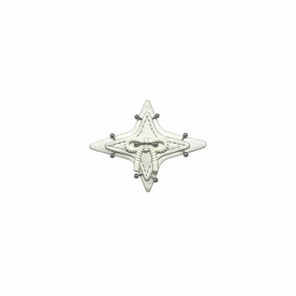 Barrette à cheveux punk en forme d'étoile noire et blanche