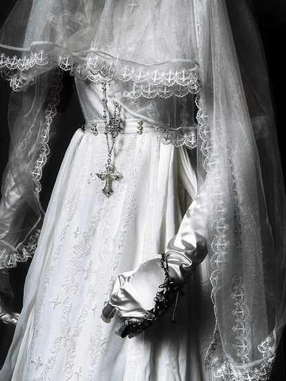 Robe taille empire blanche Shiro Cathedral Gothic Lolita JSK
