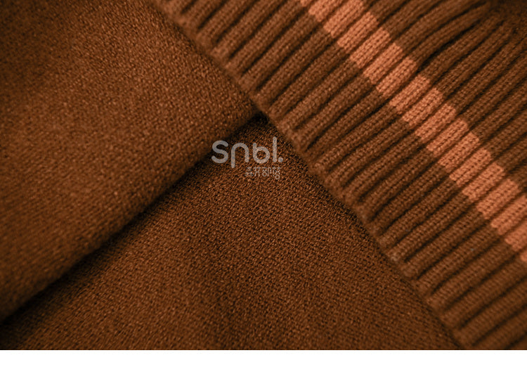 Cute Lesser Panda Brown Colorblock Knit Vest