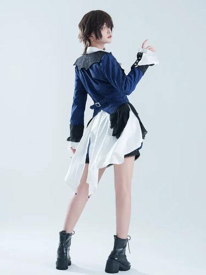 Ouji Blue Spider Dark Web Fabric Gothic Lolita Prince Shorts