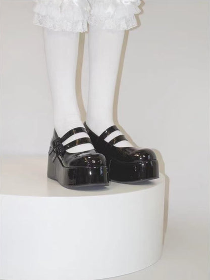Mary Buckles Platform Dual Black with Lolita Janes Sweet