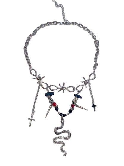 Y2K Snake-shaped Charm Punk Necklace