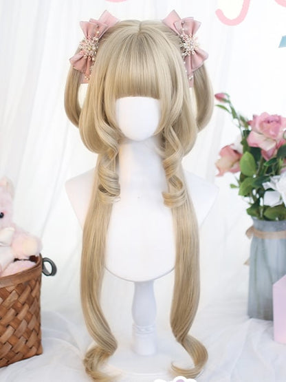 Cut Long Hime With Wig 70-75cm Bangs Blonde