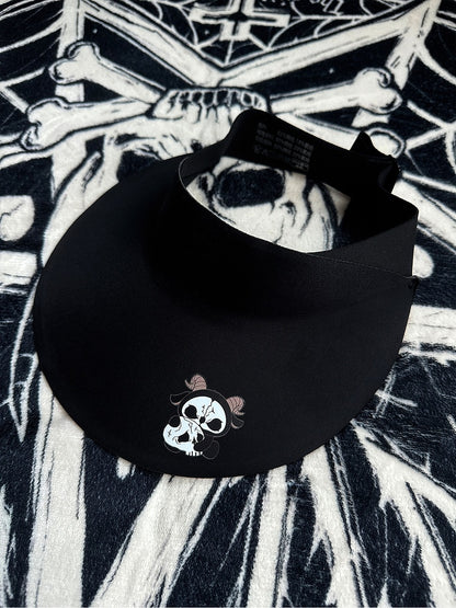 Mit Hut Weiß Schutz Schwarz Gothic Reaper Print Grim and Sun