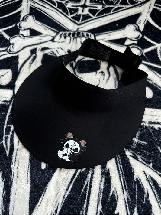 Mit Hut Weiß Schutz Schwarz Gothic Reaper Print Grim and Sun