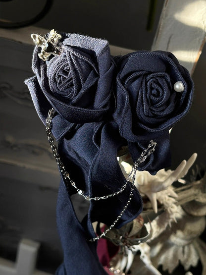 Red/White/Dark Blue/Pink/Purple Gothic Lolita Rosette Brooch
