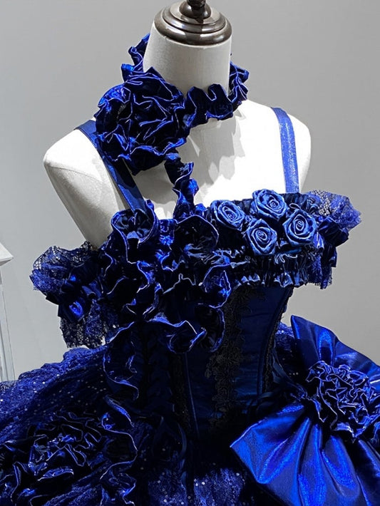 Flower Blue Choker