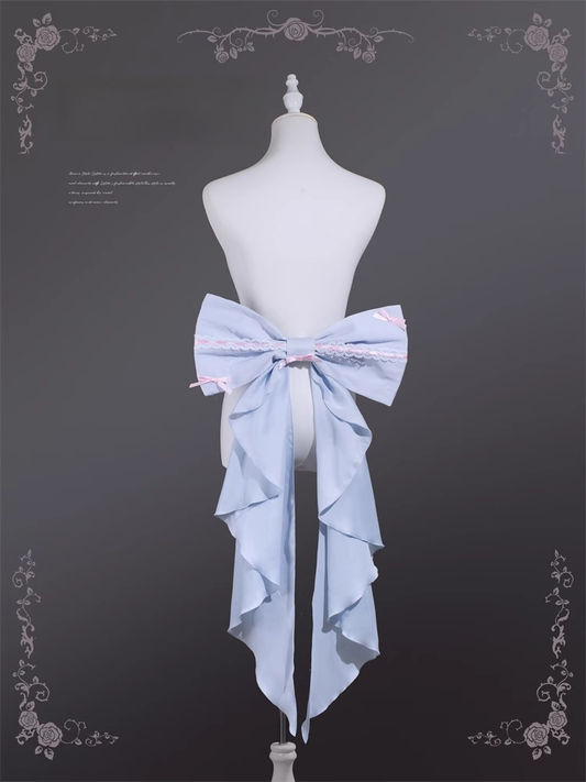 Big Blue Train Bow