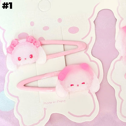 Barrettes à cheveux Yume Kawaii motif lapin