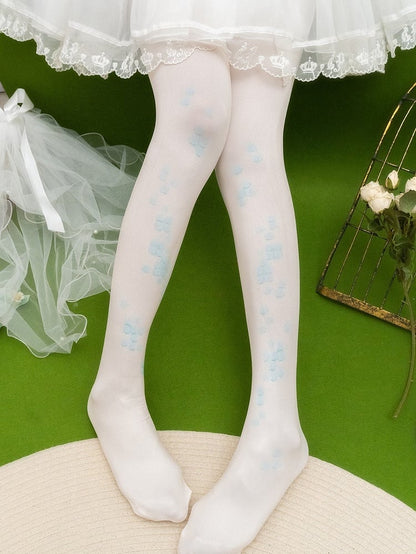 Tights Scale Print Blue/Green/Gray/Purple Design