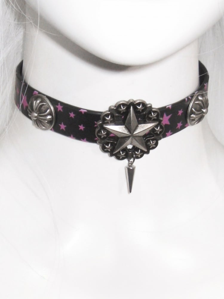 Star Stud Pendant Punk Choker