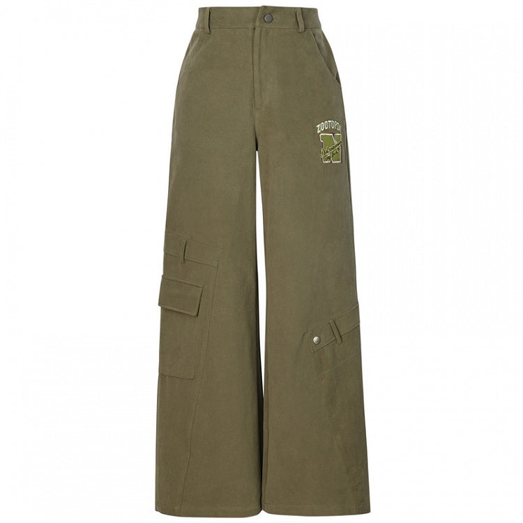Zootopia Green Vintage Straight-Leg Cargo Pants