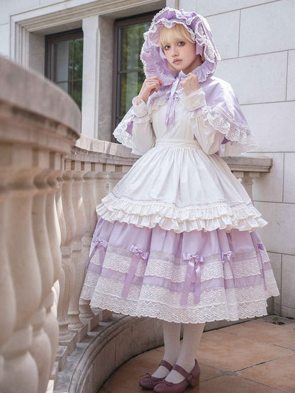 Bunny Purple Cape Hood White Ears Blue /