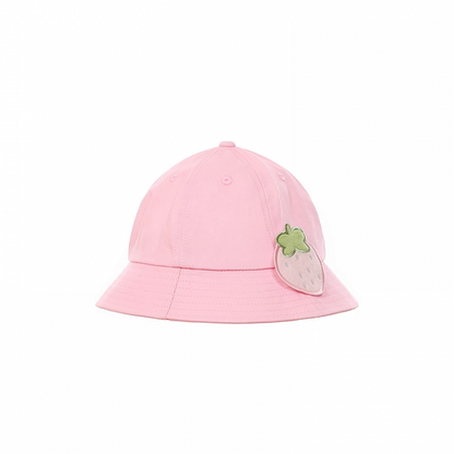Hat Applique Light Strawberry Pink/Wine Red