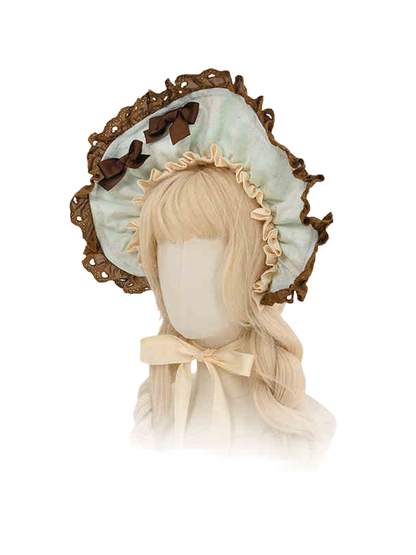 Green Pink Lolita / Apricot Bonnet