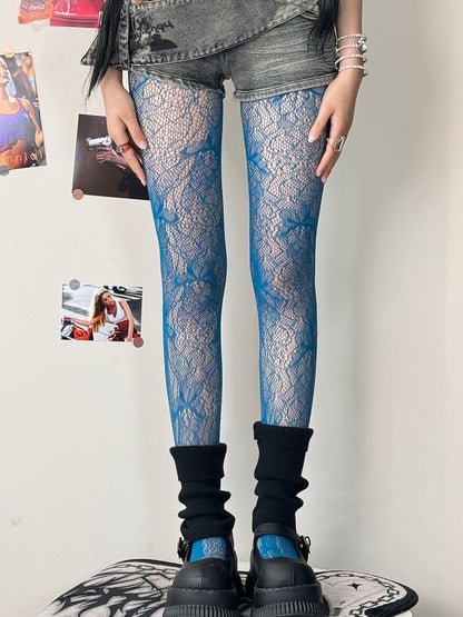 Y2K Options Tights Design Color Butterfly 7 Hollow-out