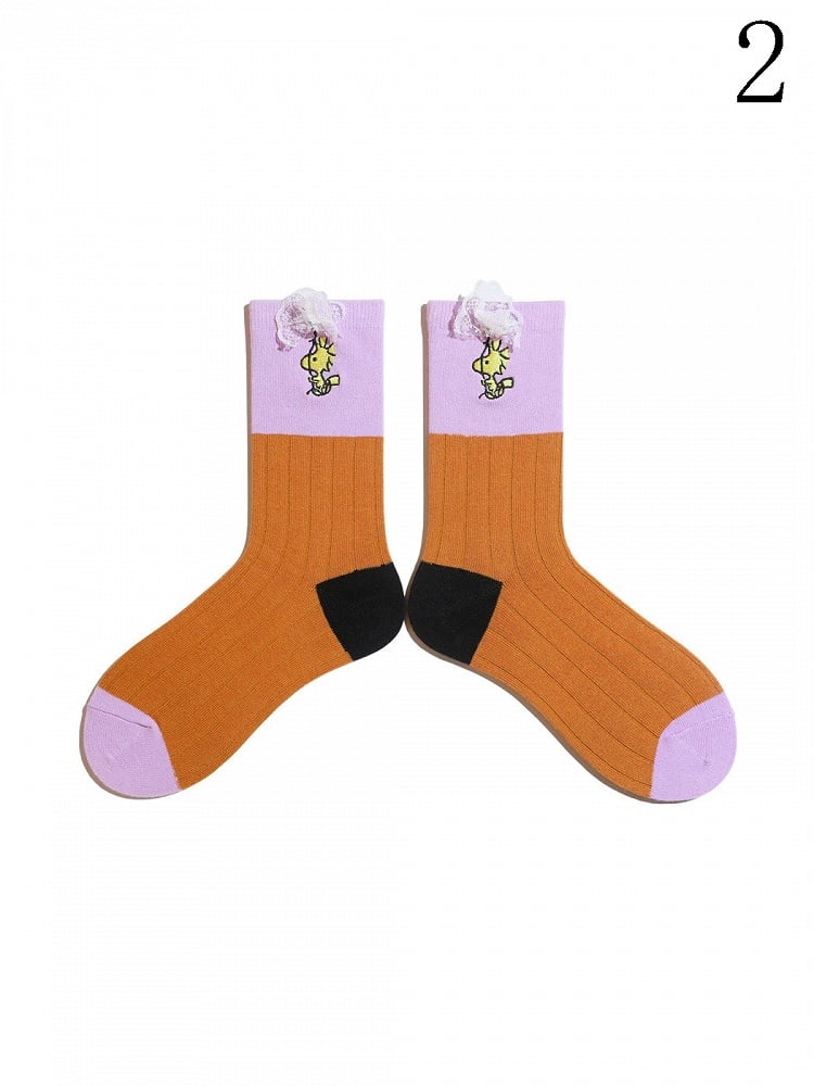 Options Cartoon Socks Ruffled Lolita Cuffs Calf Colorful 9