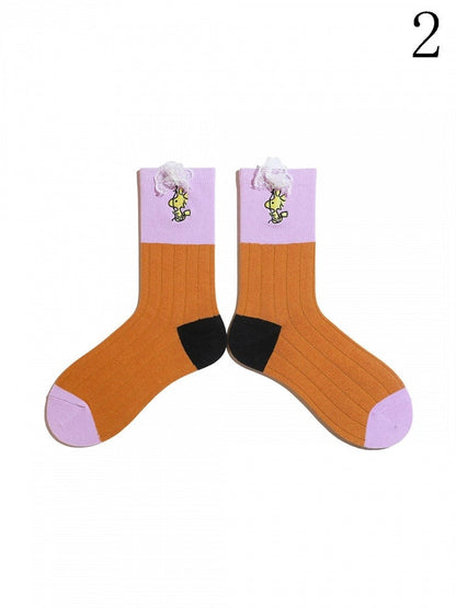 Options Cartoon Socks Ruffled Lolita Cuffs Calf Colorful 9