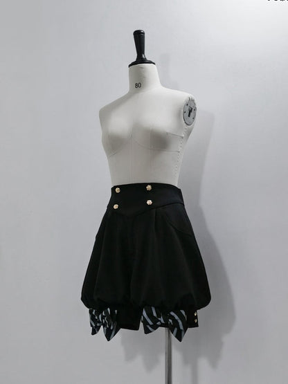 Black Prince Corset Belt Waist Ouji Lolita Shorts Outfit