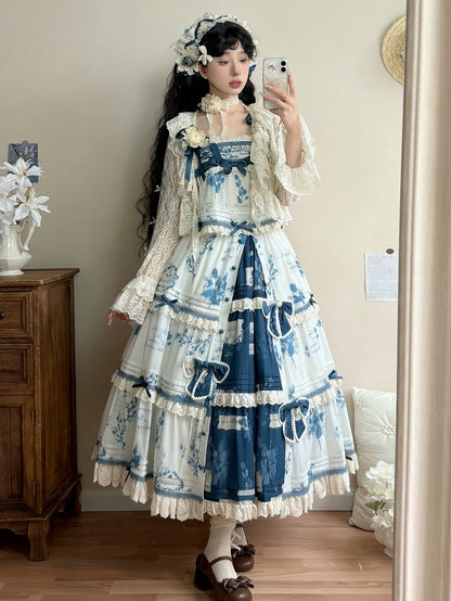 Skirt Summer Cami + Top Print Available Plus Lolita Set Blue Sizes Mulberry