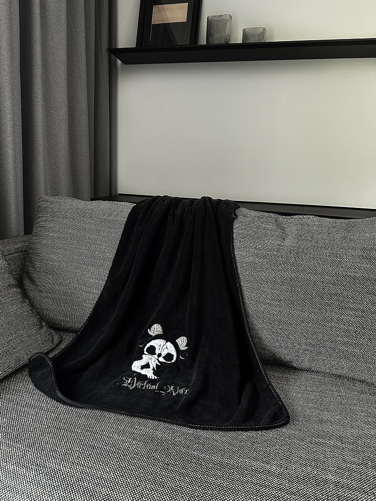 Gothic Bath Grim Towel and Black Reaper White