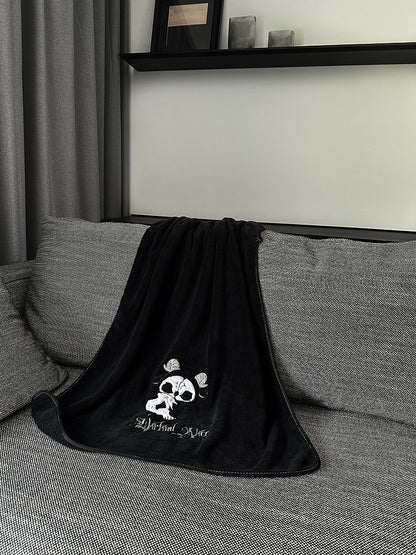 Gothic Bath Grim Towel and Black Reaper White