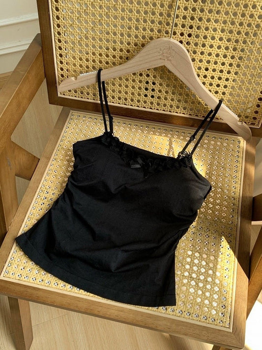 Cami Underwire Summer Cups Top Comfortable Black with