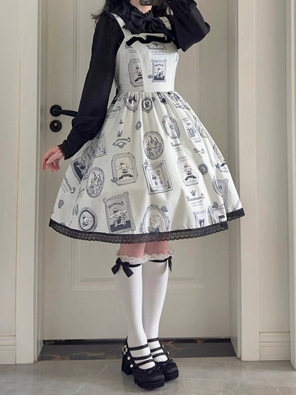 Cinnamoroll Picture Frame Lolita Dress High Waist Jumper Skirt