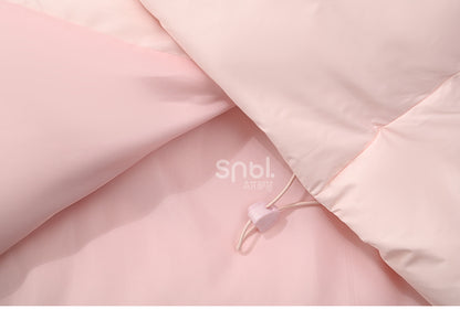Pink Cute Bear and Kitty Plush Trim Hooded Down Coat