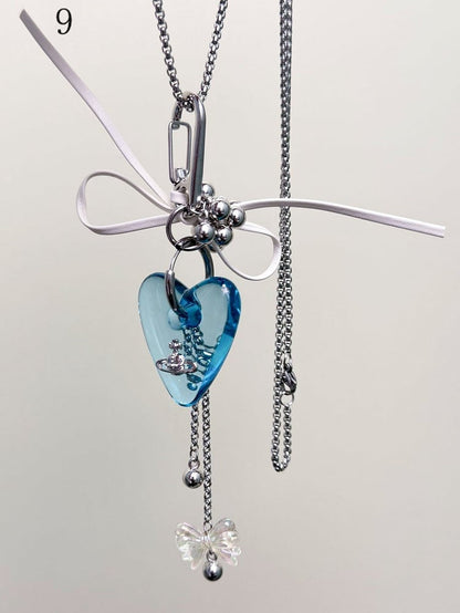 Options 11 Pendant Necklace Y2K Heart