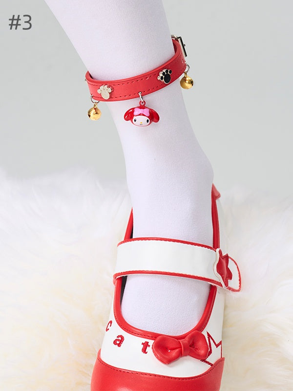 Sweet Adjustable Buckle Leg Loop With Bells And Charm