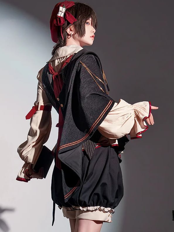 Waist High Knickerbockers Ouji Black Fashion Shorts