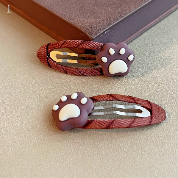 Design Options 5 Bear Hairclips Brown
