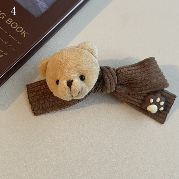 Design Options 5 Bear Hairclips Brown