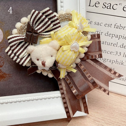 Heart-Shaped Bowknot Options Decorated Sweet Brooch Lolita